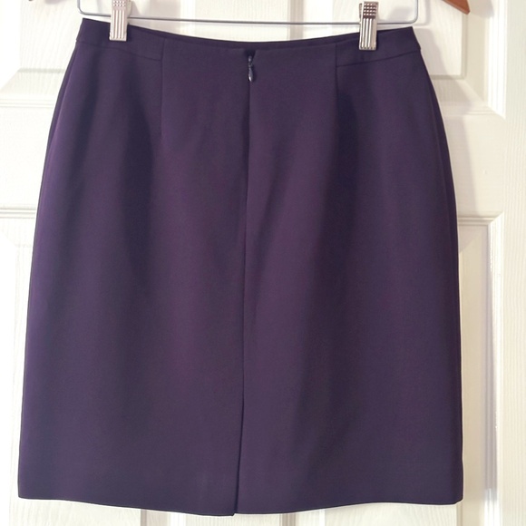 Vintage Petite Sophisticate Skirt - Eggplant Purple Size 4P - Picture 2 of 7
